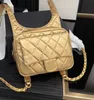 Bolsa de sacola de alta definição 24c Metal Champagne Gold Space Silver Mini Backpack em forma de Diamante Tofu Livro de tofu