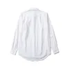 Skjorta spela kvinnor designer toppkvalitet lyx mode blusar skjortor herrar avslappnad vit slips fast färg kärlek broderi tre standard långärmad lapel skjorta