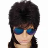 Hot Selling Mens Mullet Head Wig Rock Style Fluffy Short Curly Hair Synthetische vezelhoes