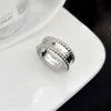 Designer Hoge versie Hoge versie V Goud Dikke vergulde 18K Mijin Kaleidoscoop Signature Clover Ring Able en Personalised