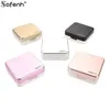 Contacts Lens Accessoires 1pcs Fashion Contact Lens Case Mirror Soofing Container Business Travel Hateder Kit Contact Case Case Square Travel Portable D240426