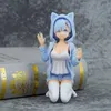 Anime Manga 12CM Cats ears (Steamed cat-ear shaped bread) Rem Animation RE Another Worlds Zero Start Life Ram Pajamas Dress up Knee Model Series DollsL2404