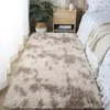 Carpets The new plush bed rug bedroom is covered with simple 2024 network red best-selling mat silk hair tie-dye living room carpet