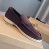 Loro Piano Chaussures Mentes Flat Casual Loafers Lp Low Top Suede Cow Cuir Oxfords Moccasins Summer Walk Comfort Loafer Slip on Loafer Rubber Sole Flats Taille 35-45