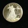 4 st icke -magnetiska frihet Eagle 2011 2012 Badge Gold Plated 32 6 mm American Staty Drop Acceptabla mynt