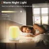 Lampes de table LED Lampe de chevet touche mâle 3 luminosité de luminosité Light Night Light Portable