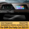 QH7A Tattoo Transfer für GWM Ora Funky Cat 2023 EV-Getriebe Panel Navigation Bildschirm Automotive Interieur TPU Protective Film Cover Anti-Scratch-Aufkleber 240426