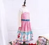 Meisje jurken mouwloze sling print jurk lolita prinses casual feest roze lange baby
