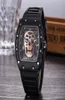 Orologio da uomo di alta qualità da uomo Scheletro silicone Ghost Skeleton Orologi Skull Sports Quartz Grow orologi per orologi per orologi intero2435811