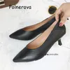 Casual Shoes Solid Pointed Toe Pumps Thin Heels Women's Summer Elegant All-Match Slip On Ladies Comfortable Fashion