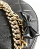 Clutch bag designer bag 1:1 Top quality 18cm lady handbag genuine leather chain bag With box C410