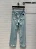 Designer Jeans 2024 Nuovo marchio di pannelli di moda primavera estate con pantaloni da donna di lusso 0427-7