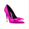 Dress Shoes Solid Color Silk Cloth Pointed Toe Shallow Sexy Fashion High Heels Zapatos Para Mujeres Saltos Alto Femininos