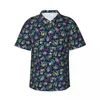 Camicie casual da uomo camicia per vacanza pasquale da giorno colorate uova colorate stampare hawaii camicette alla moda maschio maniche corte y2k abbigliamento stampato divertente