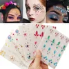 2is3 Tattoo Transfer 1pc Makeup Party Music Festival Stage Performance Face Jewels Stickers Eyes Body Art Diy 3D Simulated Pearl Tattoos 240426