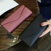Portfele mody kobiety proste torebki z suwakiem czarne białe szaroczerwone długie sekcja portfel sprzęgła miękka skórzana torba