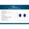 Stud Jewelrypalace skapade Sapphire Ruby 925 Sterling Silver Studörhängen Naturliga Amethyst Citrine Garnet Peridot Topaz Gemstone D240426