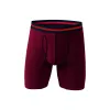 Abridores 4 embalagem de lã de lã de inverno masculino de roupas íntimas de pernas longas Microfiber para homens abertos voar macio respirável térmica Térmica Trunks