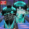 T-shirt maschile Nome personalizzato Strike Bowling Retro 3Dprint Street Abbigliamento estivo Tattoo Harajuku Polo ShirtXW