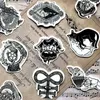 Tattoo Transfer 10/30/50Pcs The Black and White Gothic Sticker For Suitcase Skateboard Laptop Luggage Fridge Phone Car Styling DIY Decal Sticker 240427