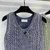 Women's Tanks & Camis designer New Nanyou PRA for Spring and Summer, reducing age sweet girl style collage, round neck wool, fashionable versatile tank top women FLRT