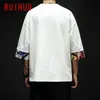 Half Sleeve Linen Cotton T Shirt For Men Clothing Harajuku Tee Shirt Summer Streetwear Hip Hop 5XL Summer Arrivals 240418