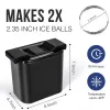 Outils Whisky Ice Ball Maker Clear Silicone Ice Cube Maker Tray Sphere Crystal Clear Clear 2,35 pouces Whisky Transparent Box Round Box Moule