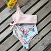 Swimwear femminile da bagno a una spalla Bikini 2024 Swimsuit Swimsuit Sexy Plus size Donne Bikini a bassa vita Push Up Bahitng Suit Beach Wear Biquini