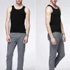 Débardeur pour hommes Fashion Mens Basic Tank Top Top Summer Sports Gym Muscle Muscle Sans manches O-NECK TRAPALIT THIRT PLAI