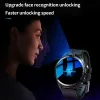 Bekijkt RAM 4GB Smart Watch Men Sim WiFi 4G Netwerk Big Battery Message Herinnering Face ID NFC GPS Dual Camera Waterdichte app Installatie