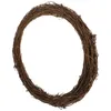 Dekorativa blommor Jul Vine Wreath Garland Diy Supply Rustic Wedding Decor Accessory Floral Wreaths Fract Door Xmas Rattan Ring Frame