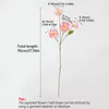 Dekoracyjne kwiaty 4heads sztuczny jedwabny kwiat gałąź długą łodygę symulację orchidea zachód słońca fałszywy do dekoracji ślubnej dekoracji domu