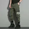 Men's Pants Mens cargo pants with multiple pockets and drawstring Trousers outdoor mens sports pants mens hip-hop jogging pantsL2404