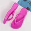 Freizeitschuhe Feste Farbplattform Flip Flop