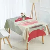 Table Cloth 100x140cm Tablecloth Linen Polyester Year Party Banquet Chritmas For Home Decoration Dinner Cover