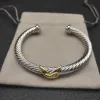 Designer armband kabel armbanden luxe sieraden voor dames mannen zilveren gold parelhoofd x gevormde diamanten armband mode sieraden feest kerstcadeau 3 mm 5 mm 7 mm 7 mm