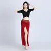 Stage Wear Belly Dance Top Skirt Set Performance Oriental Clothes Long Suit Costume Party Dancer Outfit Sexy Women