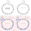 Ketting 925 Sterling Sier Bracelet Sieraden Hoogwaardige Retro hartvormige bruiloft Kubieke Zirkonia Lengte 20 cm Q240401 Drop Delivery Dhlym