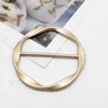 Brooches Fashion Metal Round Circle Clip Buckle Clothing Wrap Holder Silk Scarf T-shirt Tie Female Ornament Wholesale