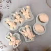 Molds Easter Rabbit Fondant 2022 Siliconen Mold Wortel Caart Decoreren Gereedschap Chocolade Koekjes Bakvorm Egg Diy Epoxy Mold