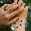 Tatuaż transfer Wodoodporna Tymczasowa naklejka na tatuaż gwiazdy Moons Ptaki Fałszywe tatuaże tatoo tato dla dziewczynki mężczyźni 240427