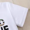 Наборы одежды Baby Wild One Birthday Boy 2 Piece Summer Outfits Set Casual Animal Print Тяжко рубашка с коротким рукавом и шорт -костюм