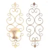 Titulares de vela Sconce de parede de ferro conjunto de 2 decoração de pilar montada suspensa AU02 21 gota