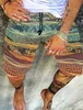 Męskie spodnie męskie spodnie plażowe retro ziarno 3D wydrukowane szorty męskie letnie oddychanie ulicy fitness ropa hombre Q240427