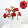 Dekorativa blommor 47 cm Simulera handgjorda krysantemum Bouquet Preppy Room Decor Wedding Party Supplies påskdekoration Artificiell