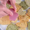 Moules 8pcs / Set Ramadan Eid Moubarak Biscuit Moule de moisissure 3D Cookies Plastic Boodant Pressant Molde de boulangerie Ramadan Kareem Party Decor