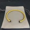 luxury bracelet cable bracelets DY pulsera designer jewelry women men silver gold Pearl head X shaped cuff Bracelet david Y jewelrys christmas gift 5MM