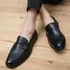 Chaussures habillées Business Men Formal Wear Lace-up Derby Round Toe Black Luxury Italien