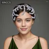 Nakrycia głowy hnccx pełny dhinestone ślubne opaska na głowę elegancka kobieta hałczka do włosów akcesoria panny młodej tiara konkurs