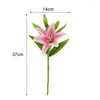 Fleurs décoratives 9 pcs Lily artificiel pour Pâques réaliste blanc faux tigre lys de printemps table maître